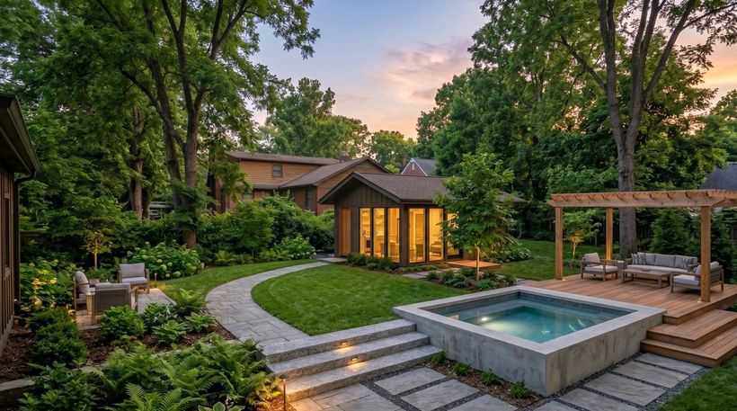 Pool + lounge deck