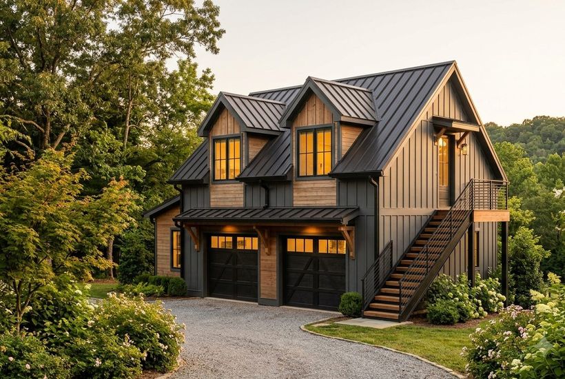 Above-garage living unit